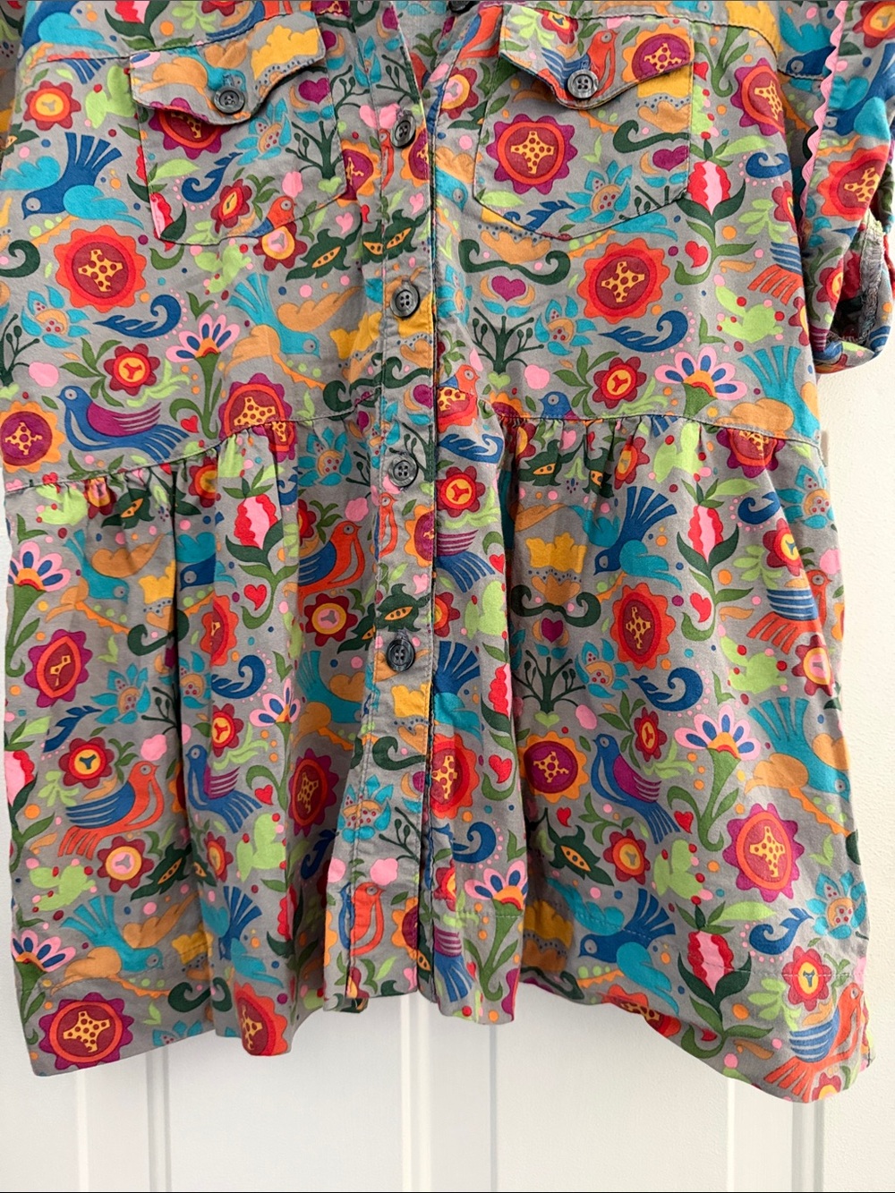 ivy jane Multicolor Floral & Bird Button-Down Top - Picture 5 of 8